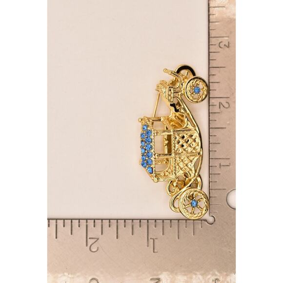 Danecraft Vintage Car Pin Brooch Crystal Classic Antique Show Gold NOS BinA18 - Picture 12 of 12